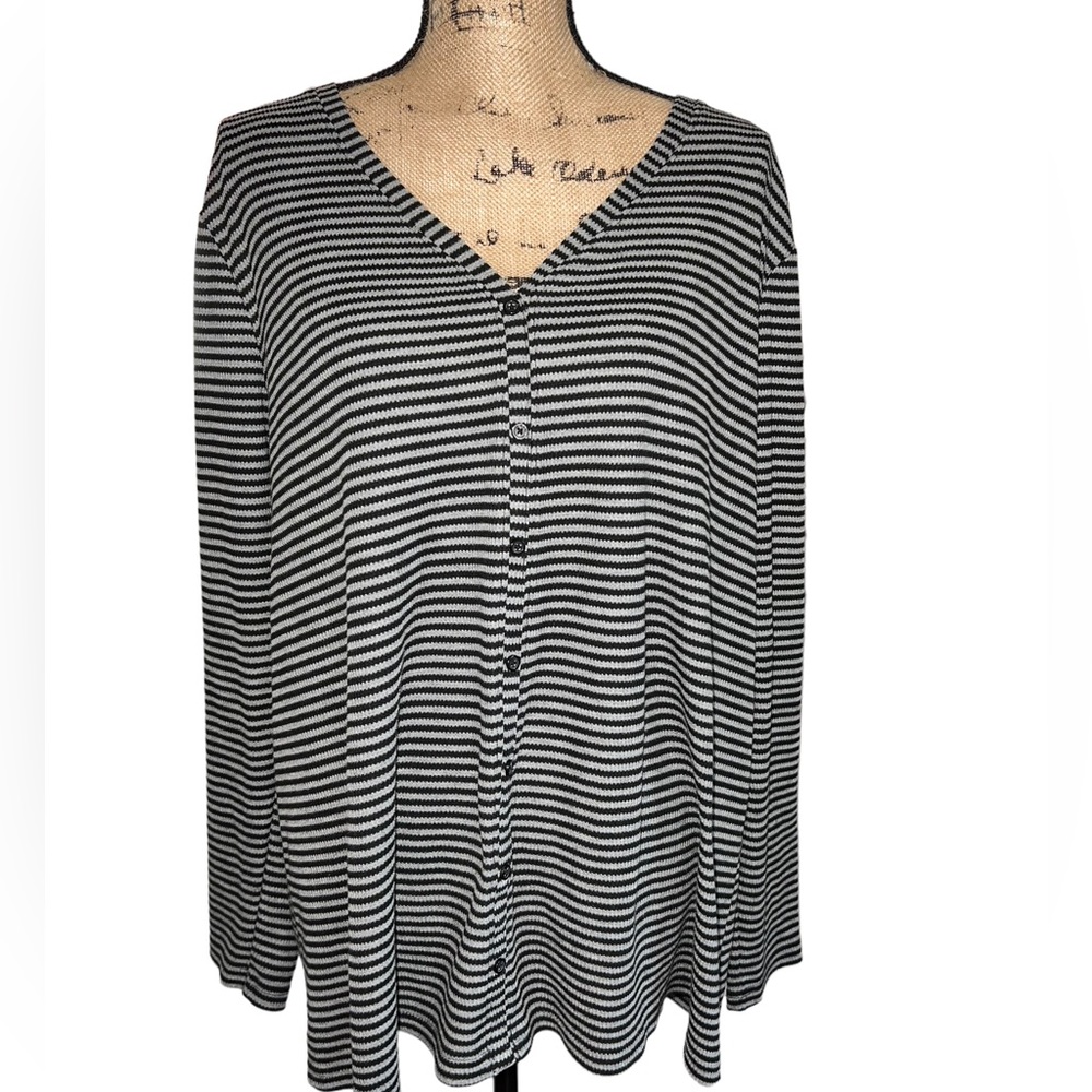 Lane Bryant Women’s Striped Long Sleeve Shirt Size 26/28
